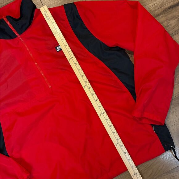 Men's XL Vintage Nike Red Pullover 1/2 Zip Windbreaker Jacket Nylon 90s Y2K - Picture 4 of 6